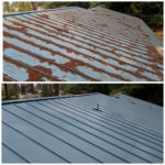 Metal roof cleaning job performed by Forcewashing, serving Portland OR & Vancouver WA